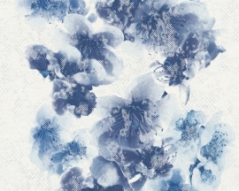 Metropolis bloemen behangpapier 93928-3 blauw