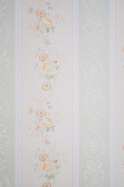 engelse bloemen behang groen E24014