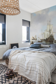 Dutch Wallcoverings Painted Memories Mural Dutch Ships 8024