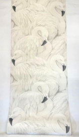 Flamingo behang off-white dieren tropisch