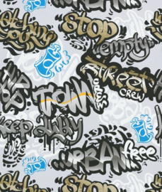 Coordonné Stars & Stripes behang Vintage Graffiti 2800062
