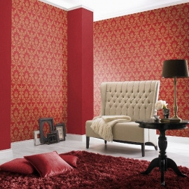 rood goud barok behang glitter xx5