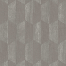 Taupe retro behang 3d  38592-3