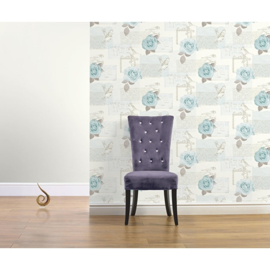 bloemen behang blauw arthouse Options Bella 630404