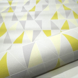 Retro Behang limegeel scandinavisch stijl 218992