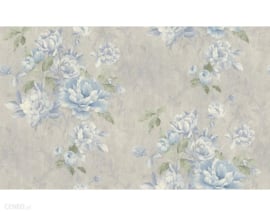 Bloemen behang blauw 30565-3
