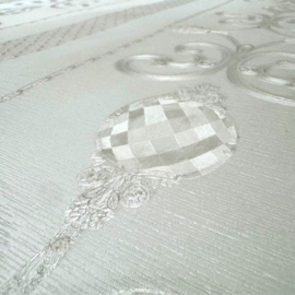 Diamanten behang wit glim Satijn Hermitage