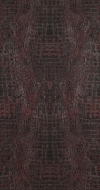 Curious Croco kroko behang bordeaux rood metallic 17953