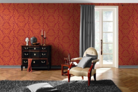Rood goud barok behang 513677
