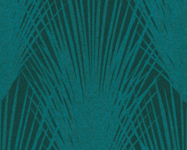 tropical floral behangpapier turquoise 37553-3