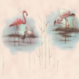 flamingo 679116  vinyl vogel behang tapete