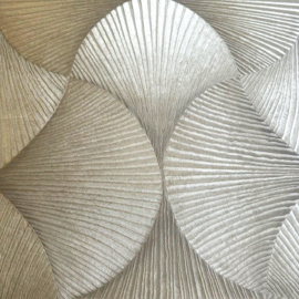 Goud vliesbehang retro trendy