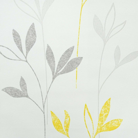 Rasch behang geel bloemen 735437