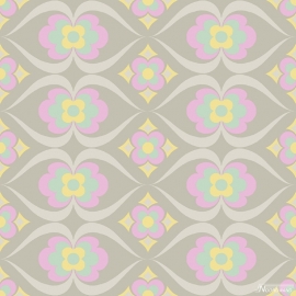 behang 61167-02 Retro bloemen