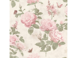 Rose bloemen behang 215007