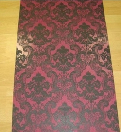 barok behang vinyl zwart roze 114