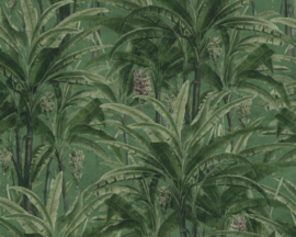 tropical floral behangpapier groen  36480-2