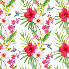 Flamingo behangpapier groen dd116608