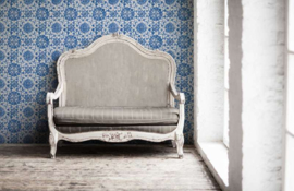 Delftsblauw behang zelfklevend 38560-1