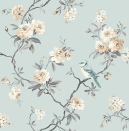 chineze vogel behang bloemen bomen fd40765