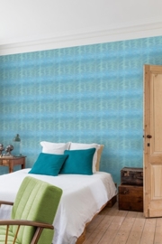 Bloemen Behang bladeren BA2107 blauw