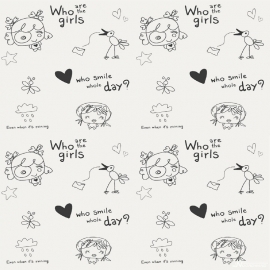 behang 61169-06 Who are the girls tekst