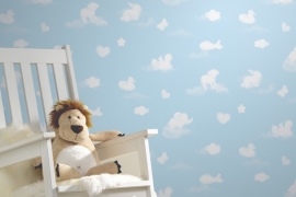 Happy Kids kinder behang 05572-10 Wolken blauw