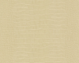 Behangpapier Beige geel krokodillen 6651-19