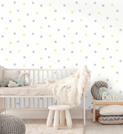 Dutch Over the Rainbow behang Watercolour Polka Dots 91002