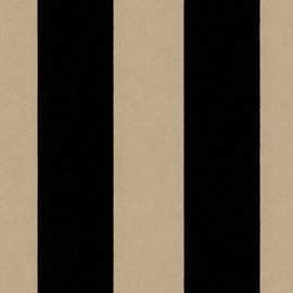 Zwart strepen behangpapier veloers 33581-4
