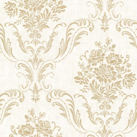 Behang Dutch Wallcoverings Avalon ornament creme/goud 21442