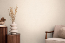 COSMOLiving Modern Vliesbehang – Fijne matte textiel look beige