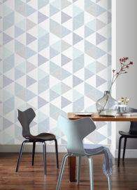 SCANDI LEAF BLUE RETRO BEHANG 908205