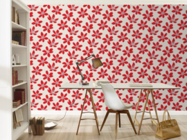 Rasch Prego 700169 Behang rood bloemen