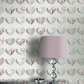hartjes behang arthouse Options Olivia Heart behang 669701