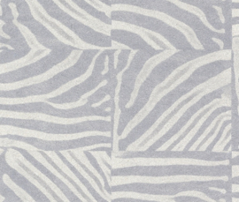 Jungle Vibes in Grijs: Dierenprint Behang met Zebra Design Rasch 498530