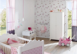 roze baby schoentjes behang 35862-1