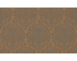 bruin barok behang lambrisering dubbelbreed 95616-1