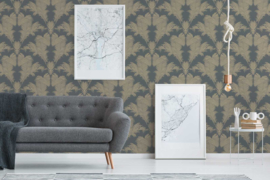Barok zwart Goud veren 37939-3