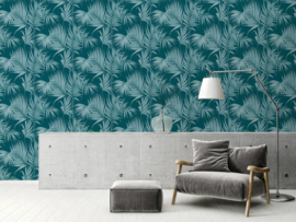 tropical floral behangpapier groen/blauw 36503-5
