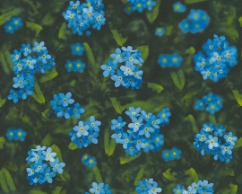 Behangpapier Bloemen Blauw Madeliefje 95932-2