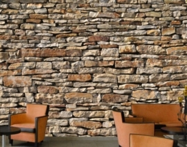 Fotobehang Amerikaanse stenen muur
