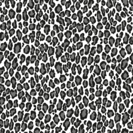 Love behang 136810 Panther black & white luipaard print zwart