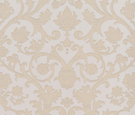 Beige barok damask behang Vintage 3903