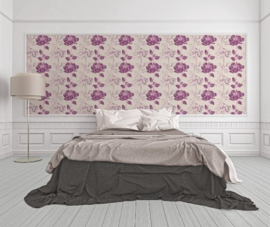 bloemen behang paars 95881-5