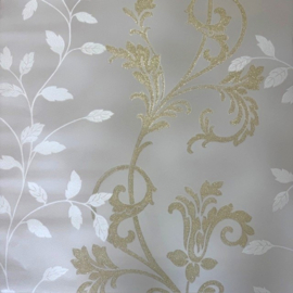 Diamond Dust Vliesbehang 450552 – Linnenlook Nude Goud Glitter – Planten Design