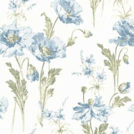 Bloemen behang floral blue fd21016