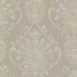 Behang Dutch Wallcoverings Avalon ornament lichtbruin/goud 21458