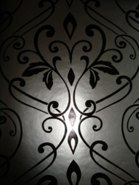 barok zwart zilver vlies behang 52