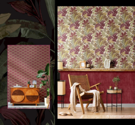 Behang met bladeren 18508 Flora